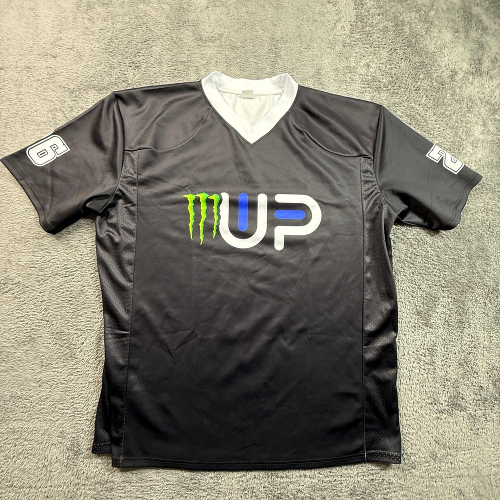 Monster Energy UpandUp Festival Jersey Mens XL Black #26 V-Neck Graphic